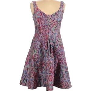 nanette lepore bright tribal fit and flare…